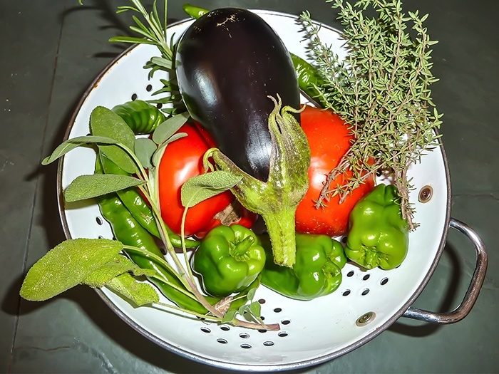 Légumes du potager bio du château de Marsac